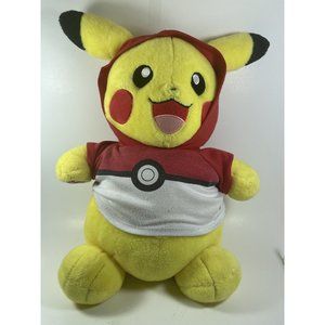 BUILD A BEAR WORKSHOP 2016 POKEMON PIKACHU WITH POKEBALL HOODIE - Aprox. 14”